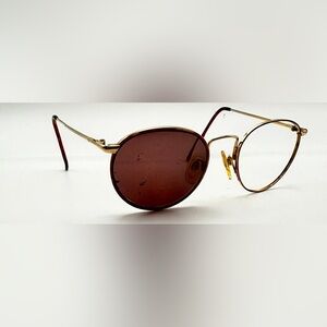 Vintage Flexon Brown Gold Oval Sunglasses Frames Only